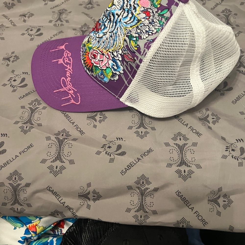 Ed Hardy Purple and White Tiger Hat - Picture 2 of 3